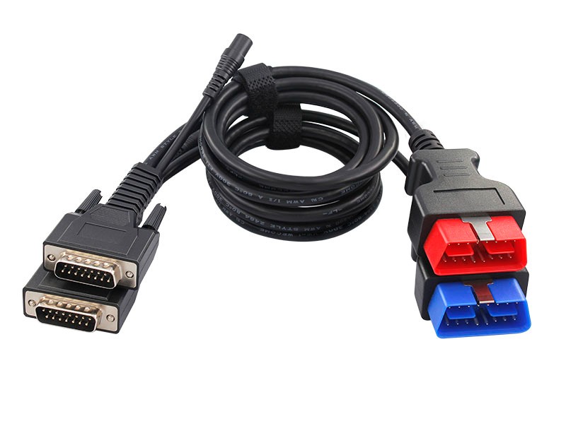 彈片OBD2-DB15帶DC電源測試主線